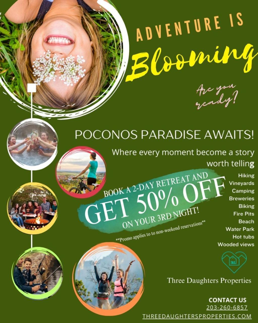 Pocono Mountain Home , Hot Tub- 1 Mile To Skiing! 태너스빌 외부 사진